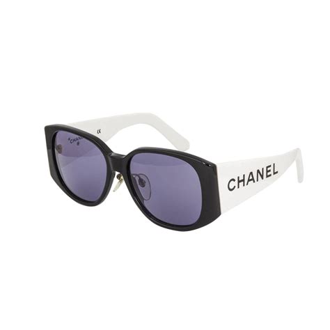 black and white chanel glasses|chanel sunglasses women white.